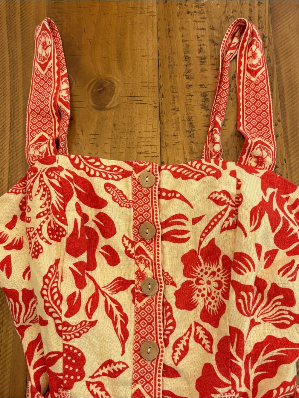 Rachel Zoe Rusty Orange & Tan Floral Print One Piece Romper w/ pockets
0412 - Picture 2 of 8